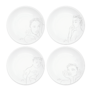 SIDE PLATE SET OF 4  Sketchbook Grey