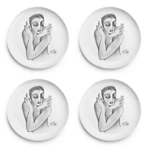 SIDE PLATE SET OF 4  Flutter