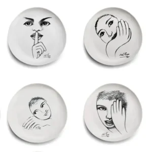 DINNER PLATE SET OF 4  Sketchbook Mix