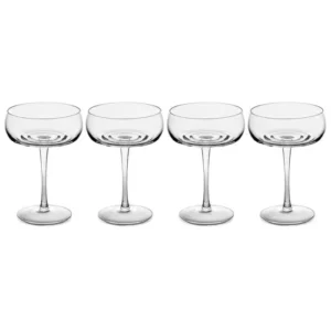 CHAMPAGNE COUPE SET OF 4  Ripple