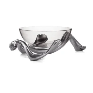 GLASS BOWL AND STAND  Reclining