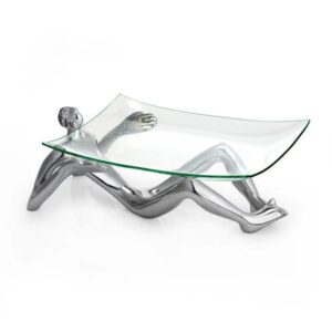 GLASS PLATTER WITH STAND
